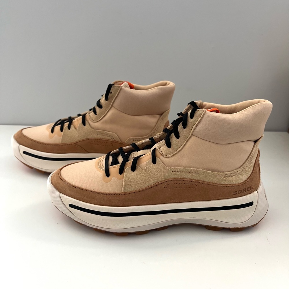 🌟LAST ONE! SOREL WOMENS ONA 503 MID HIGH TOP SNEAKER - TAN SIZE 9 - Picture 12 of 15